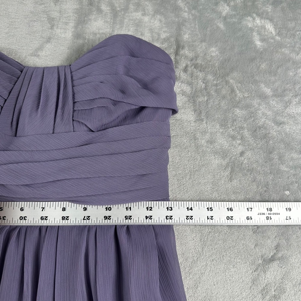 Priscilla of Boston Cocktail Dress Women 4 Purple Strapless Chiffon Aesthetic - Picture 7 of 8